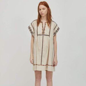 Isabel Marant Etoile Belissa Embroidered Tunic in Beige